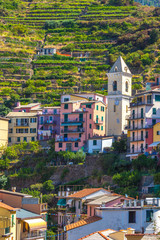 Italian Village town of Vernazza in the Cinque Terre region of Italy. No people