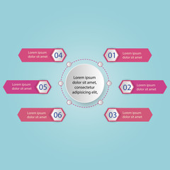 Business data visualization. Process chart. Abstract elements of graph, diagram with steps, options, parts or processes. Vector business template for presentation. Creative concept for infographic.