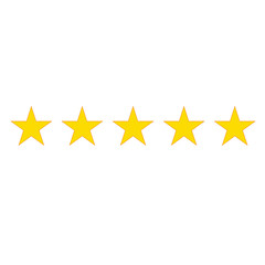 Rating Review icon - Flat design, glyph style icon - Yellow - obrazy, fototapety, plakaty