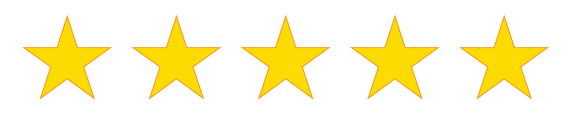 Rating Review icon - Flat design, glyph style icon - Yellow