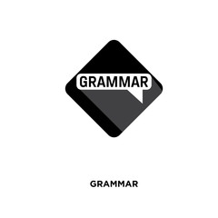 grammar icon isolated on white background for your web, mobile and app design