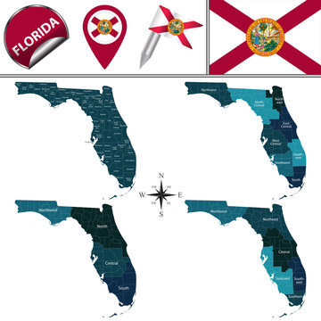 Map Of Florida With Regions