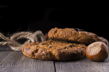 Cookies and hazelnuts.