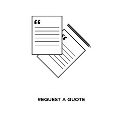 request a quote icon isolated on white background for your web, mobile and app design