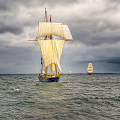 Sailing ship. Cruises. Traveling. Yachting. Sailing © Alvov