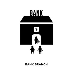 Fototapeta premium bank branch icon isolated on white background for your web, mobile and app design