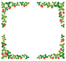 いちごのフレーム　コーナー飾り