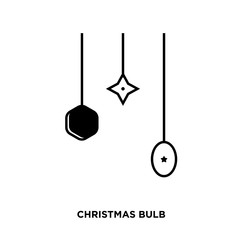 Naklejka premium christmas bulb icon isolated on white background for your web, mobile and app design