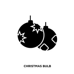 christmas bulb icon isolated on white background for your web, mobile and app design