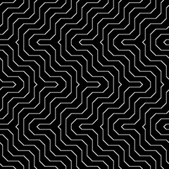 Obraz premium Design seamless monochrome zigzag pattern