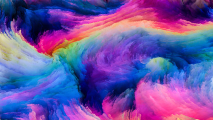 Fototapeta na wymiar Colorful Paint Evolution