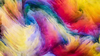 Foto op Plexiglas Mix van kleuren Versnelling van digitale verf