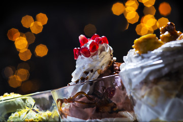Pomegranate ice cream