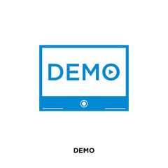 demo icon isolated on white background for your web, mobile and app design