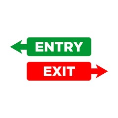 exit and entri vector template 