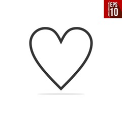 heart icon flat and line vector