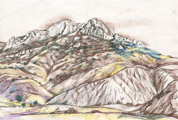 mountain sketch