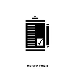 order form icon isolated on white background for your web, mobile and app design