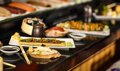 Various kinds of sushi