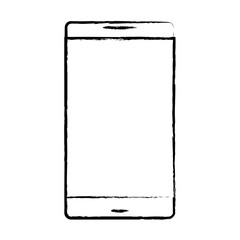 smartphone device icon over white background, vector illustration