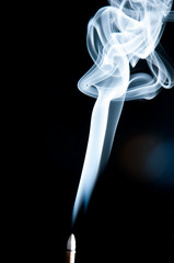 Unique white smoke pattern