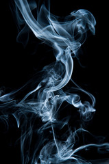 Unique white smoke pattern