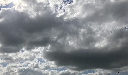 Cloudy sky on a bright day