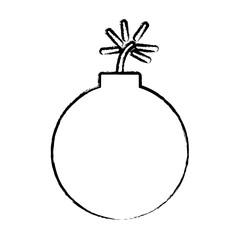sketch of bomb icon over white background, vector illustration
