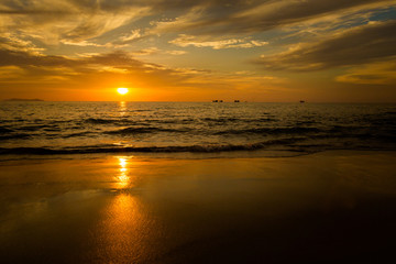 Tropical sunset landscape of Koh Kradan