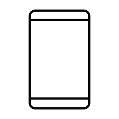 smartphone device icon over white background, vector illustration