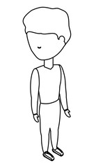 avatar man wearing sport clothes icon over white background vector illustration