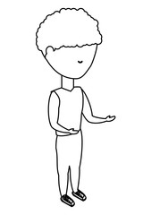 avatar man wearing sport clothes icon over white background vector illustration