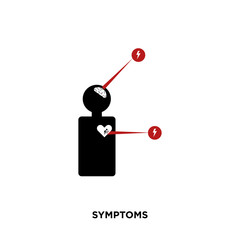 symptoms icon isolated on white background for your web, mobile and app design