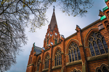 Lund - October 21, 2017: All Saints Church in Lund, Sweden