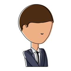 avatar businessman icon over white background, colorful design. vector illustration