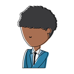 avatar businessman icon over white background, colorful design.  vector illustration