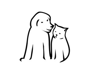 Cat, Dog, and Pet Shop Silhouette