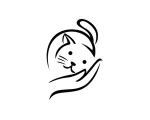 Cat and Pet Shop Silhouette