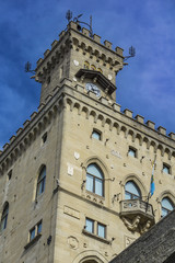 Fototapeta na wymiar Palazzo Pubblico in San Marino