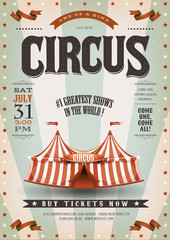 Retro And Grunge Circus Background - obrazy, fototapety, plakaty