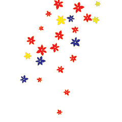 Festive Background with Colorful  flowers. Feminine Pattern for Postcard, Print, Banner or Poster. Small Pretty  flowers For Party Decoration, Wedding, Birthday or Anniversary Invitation. 