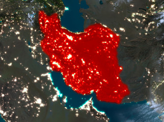 Night view of Iran