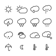 Obraz premium Set of weather icons