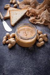 Homemade peanut butter and nuts