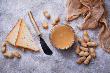 Homemade peanut butter and nuts