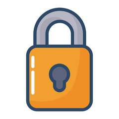 security padlock icon over white background, colorful design.  vector illustration