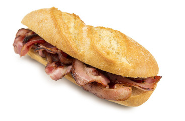 Bocadillo de bacon frito