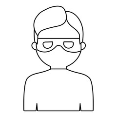 cartoon thief icon over white background, vector illustration