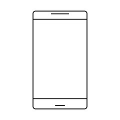 smartphone device icon over white background, vector illustration
