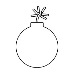 bomb icon over white background, vector illustration